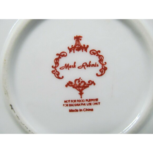 Mark Roberts Decorative Collectable Plate Hand Painted Quail Gold Trim  10 1/4' - Picture 4 of 4